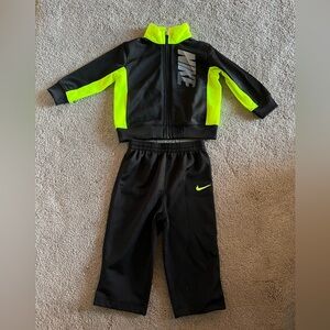 Nike Neon and Black Baby Tracksuit